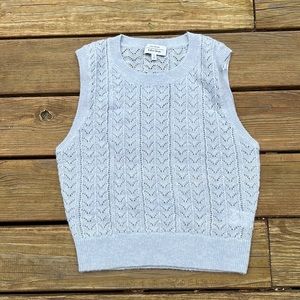 & Other Stories blue alpaca blend knit sweater vest